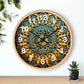 Muqarnas pattern Wall Clock w/ numbers