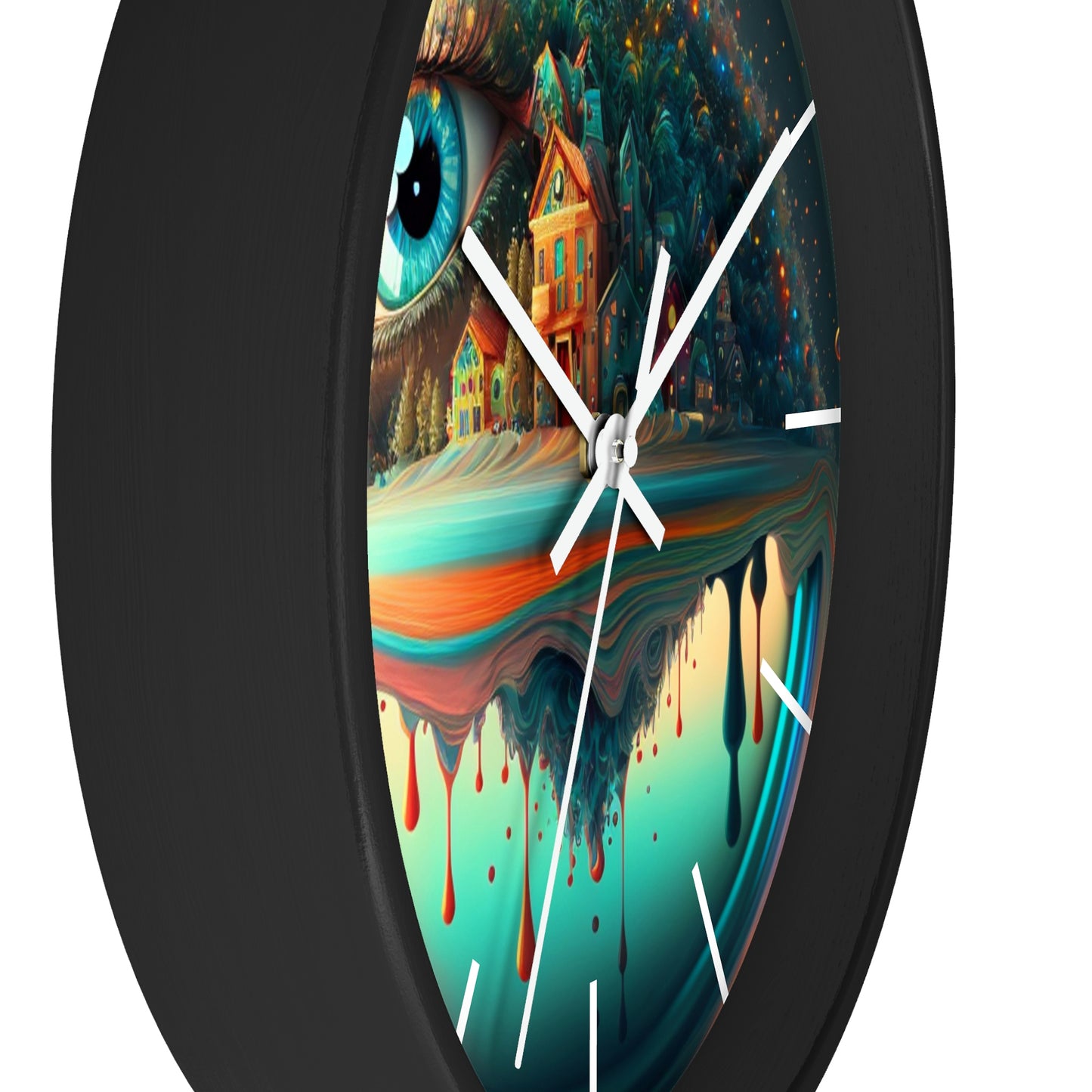 Other Worlds Wall Clock #2 w/ lines