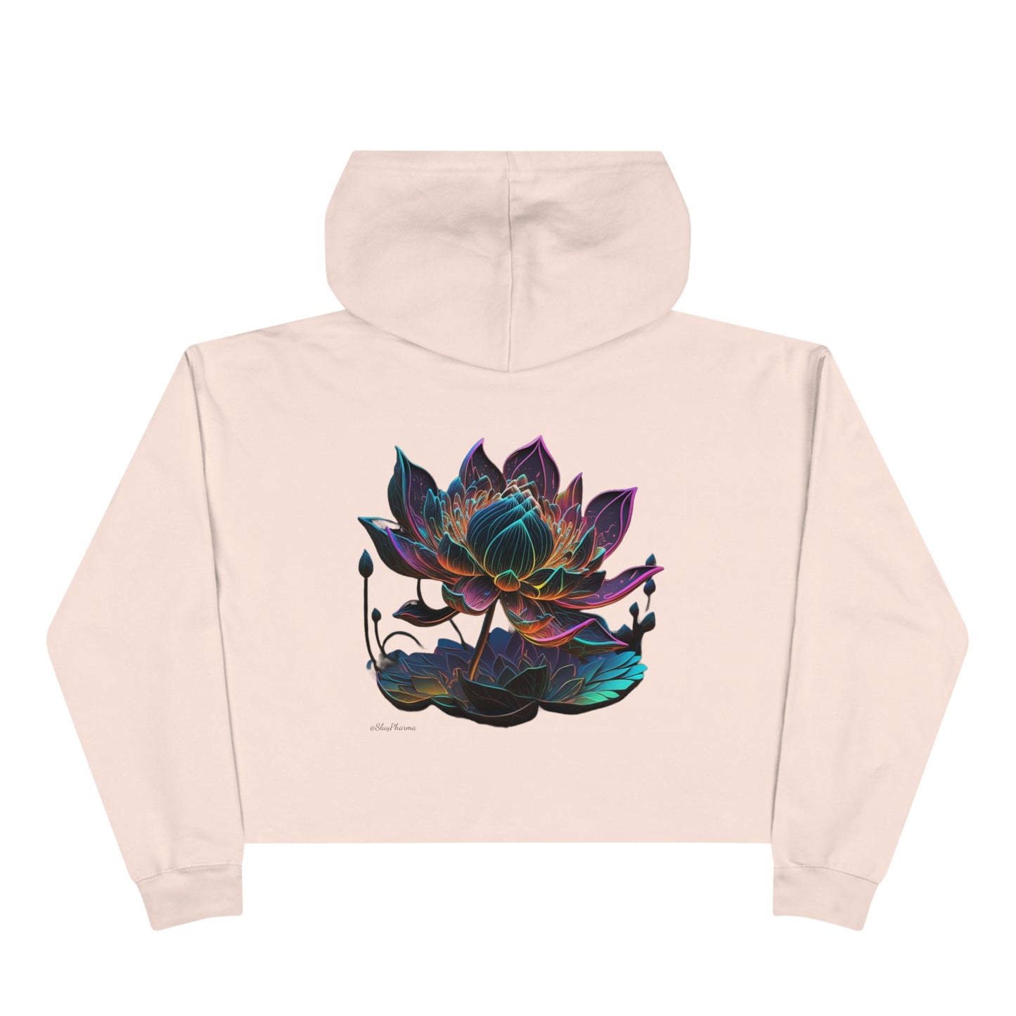 Live, Love, Lotus Crop Hoodie