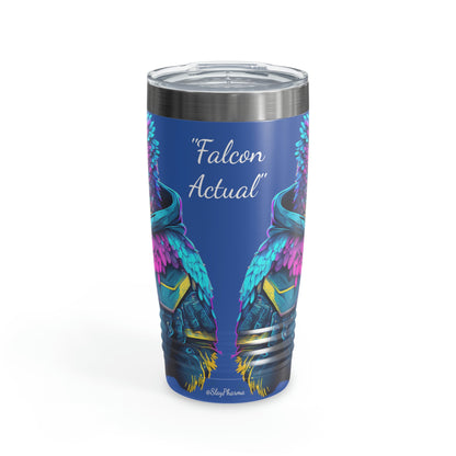 "Falcon Actual" Blue Falcon Ringneck Tumbler, 20oz