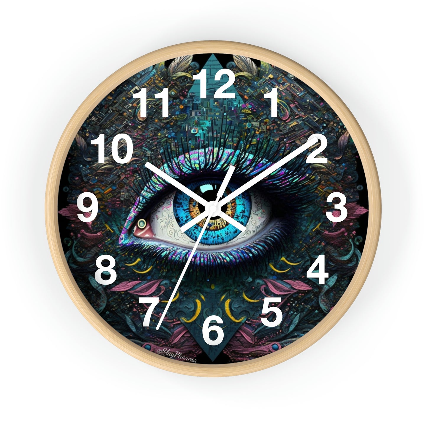 All Seeing Eye Wall Clock #1w/ numbers