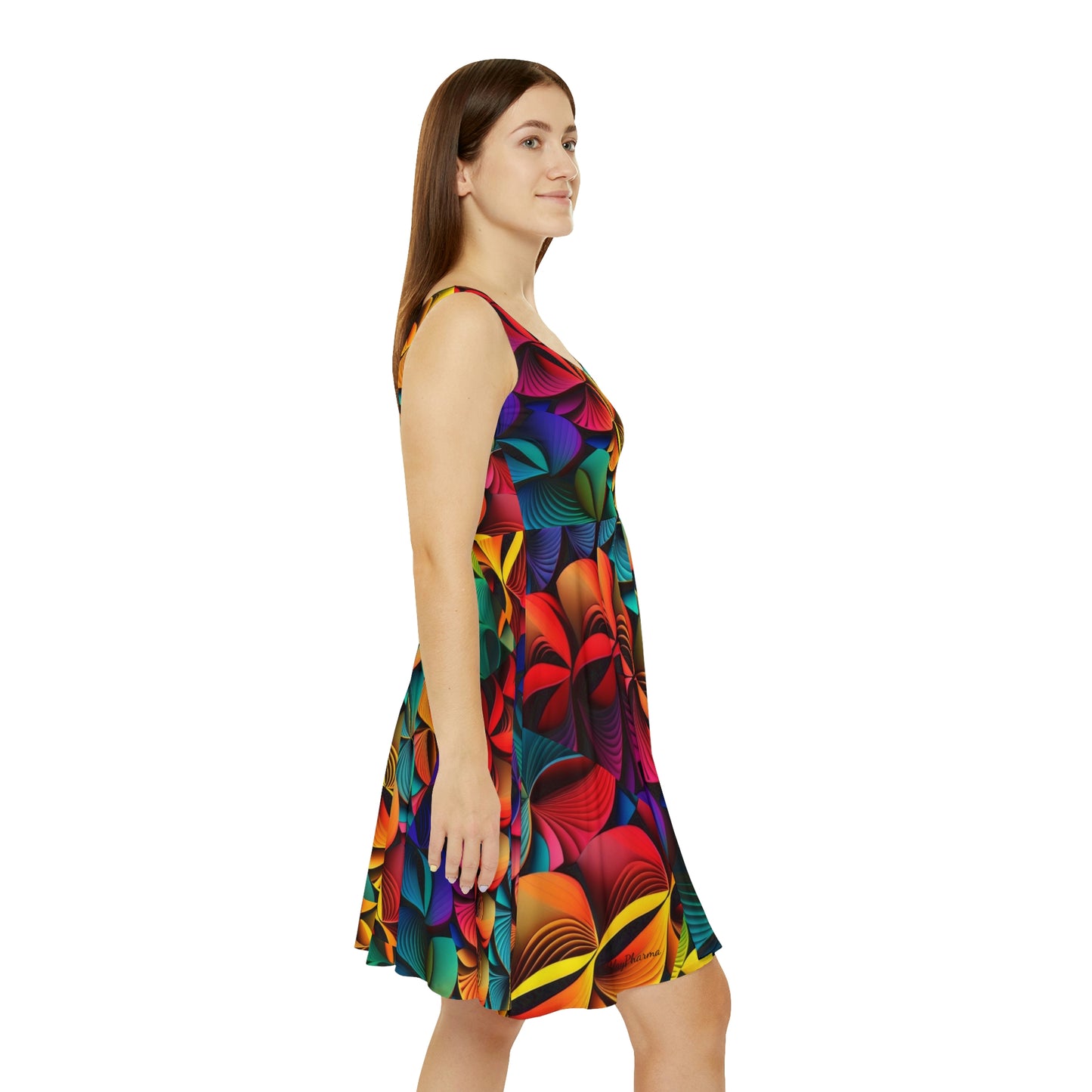 Rainbow Pattern Women's Skater Dress