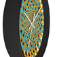 Optical Illusion Wall Clock w/ lines