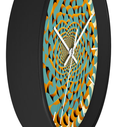 Optical Illusion Wall Clock w/ lines