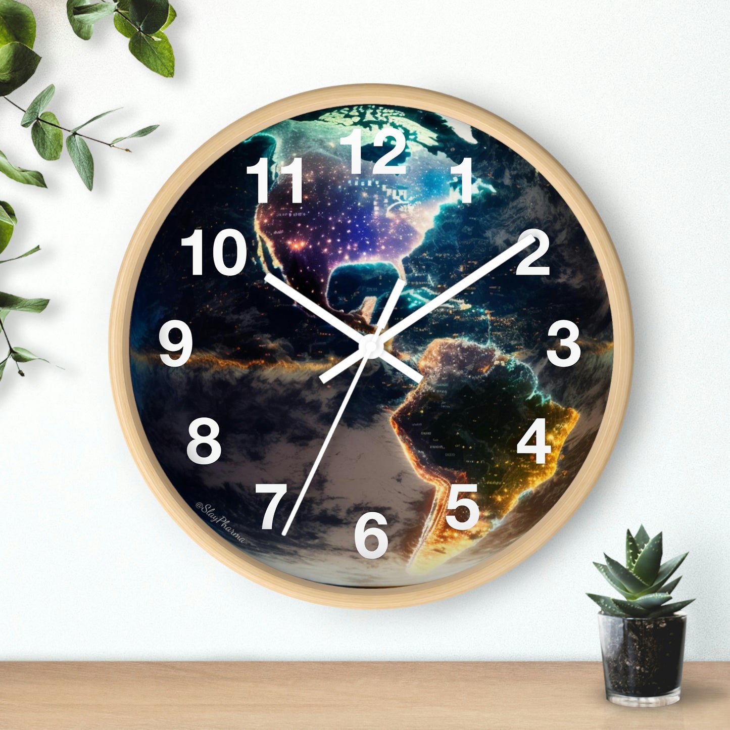 Late Night Glow Wall Clock w/ numbers