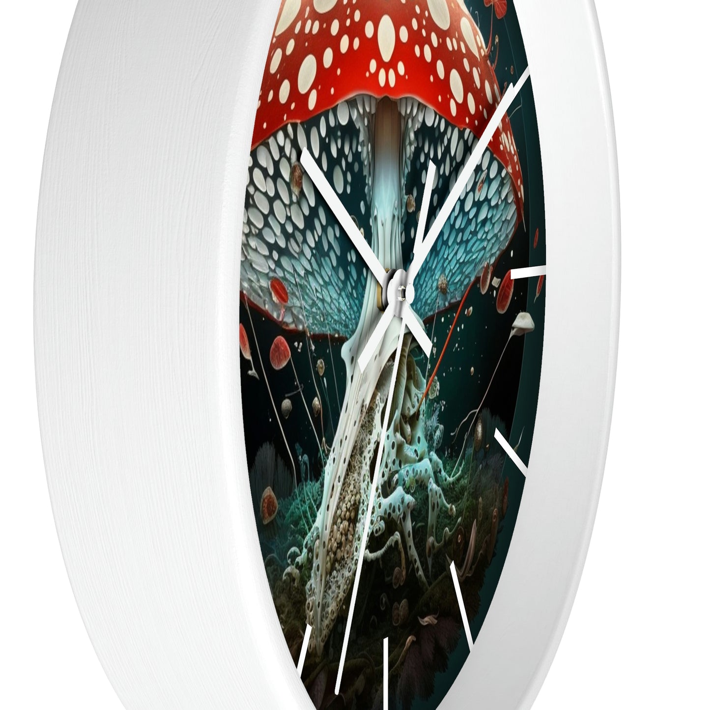 Amanita Dreams Wall Clock #4 w/ lines