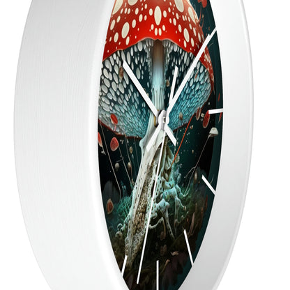 Amanita Dreams Wall Clock #4 w/ lines
