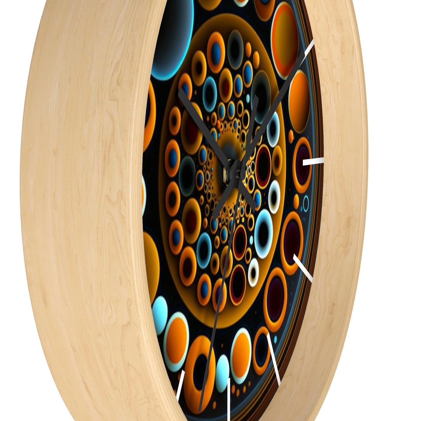 Geometric Wall Clock #9 w/ lines