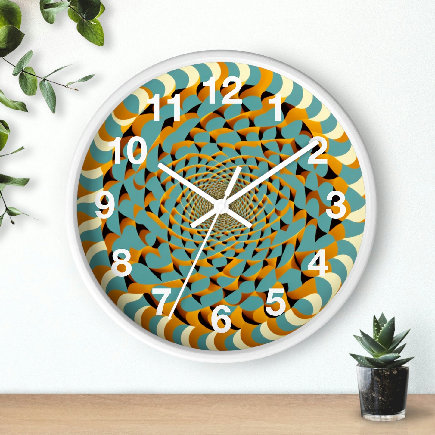 Optical Illusion Wall Clock w/ numbers