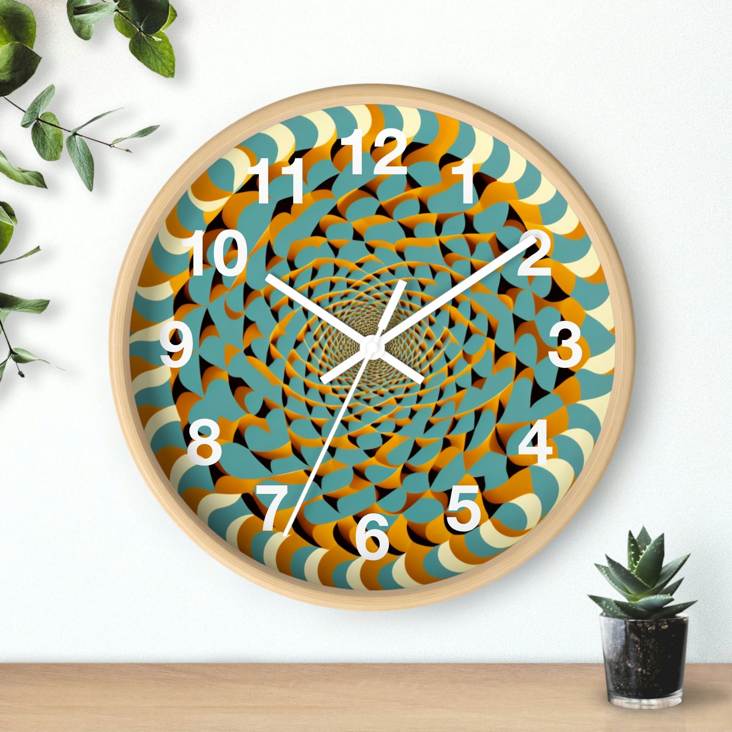 Optical Illusion Wall Clock w/ numbers