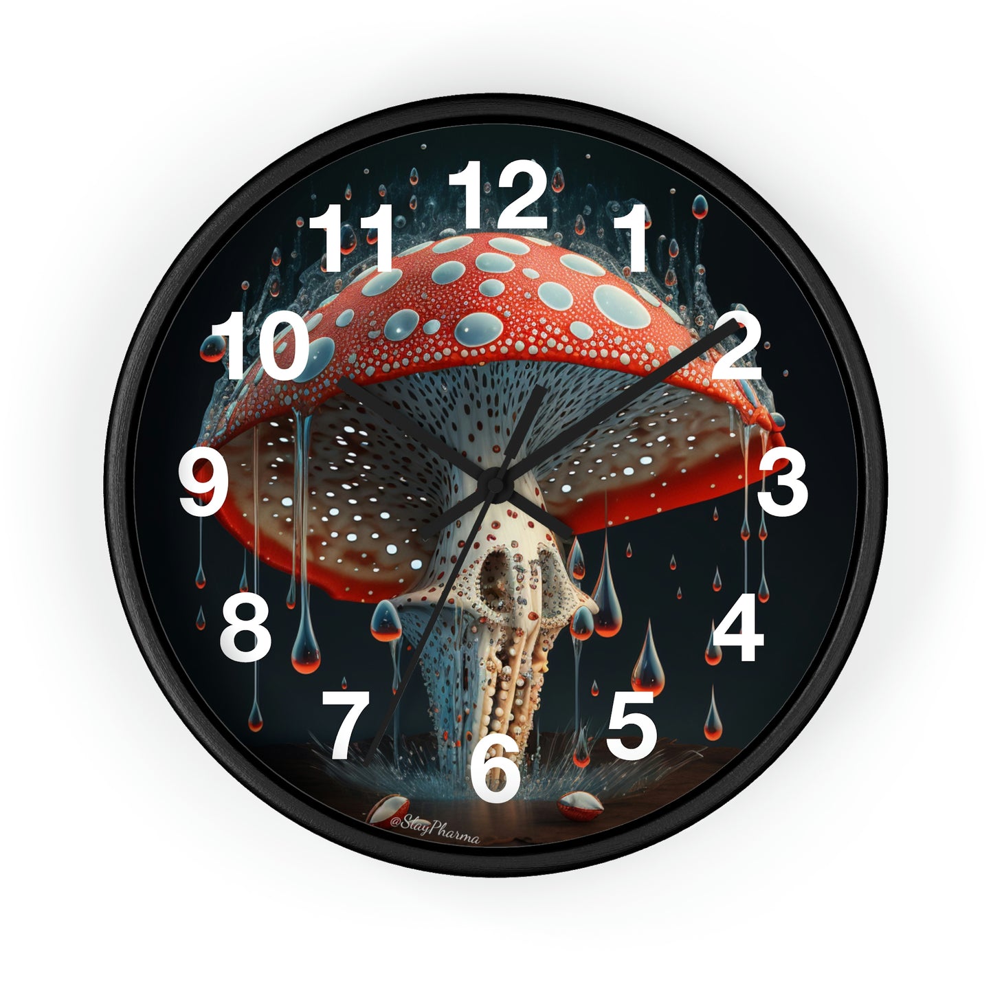 Amanita Dreams Wall Clock #2 w/ numbers