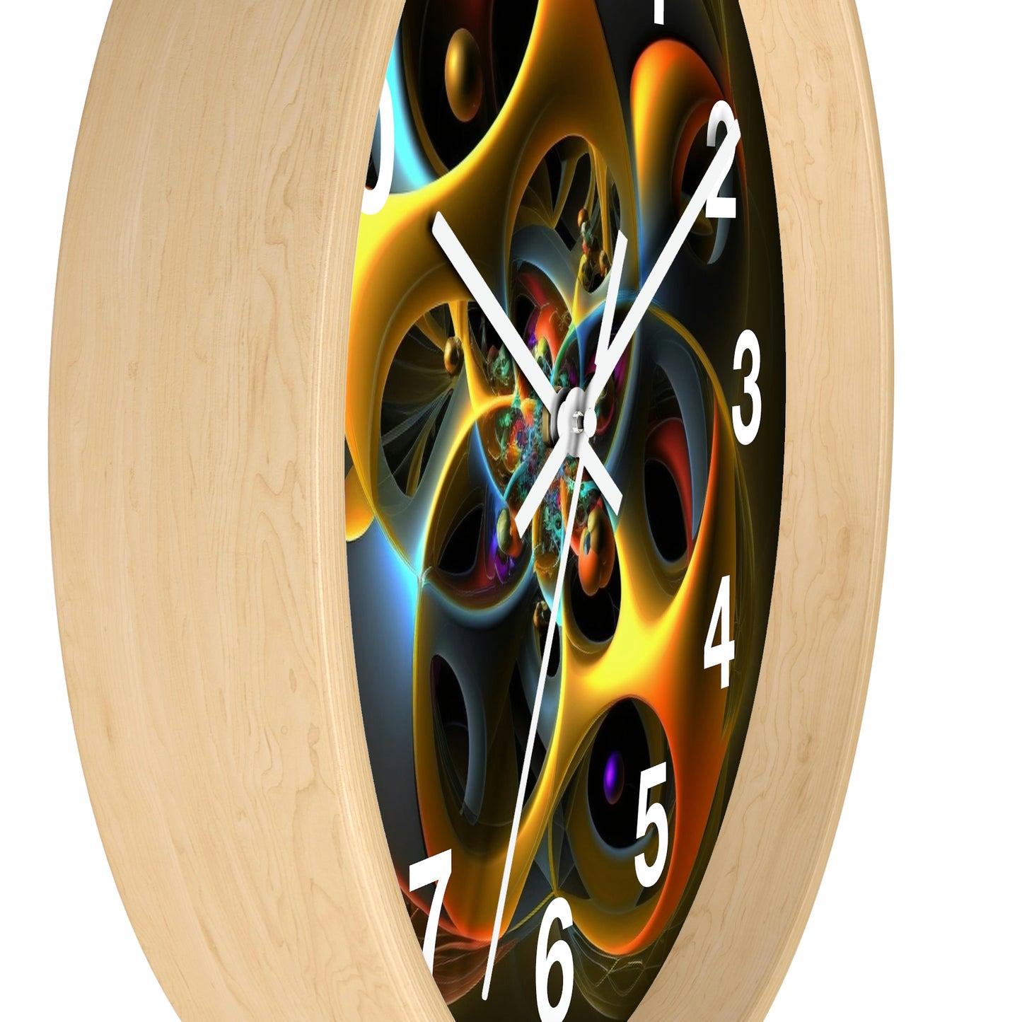 Geometric Wall Clock #5 w/ numbers