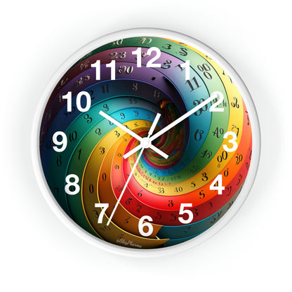 Timeless Impossible Spiral Wall Clock #1 w/ numbers