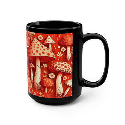 Mushroom Pattern Mug #9, 15oz