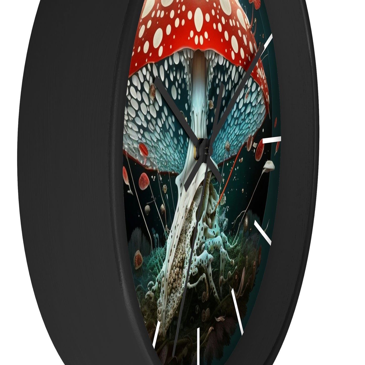 Amanita Dreams Wall Clock #4 w/ lines