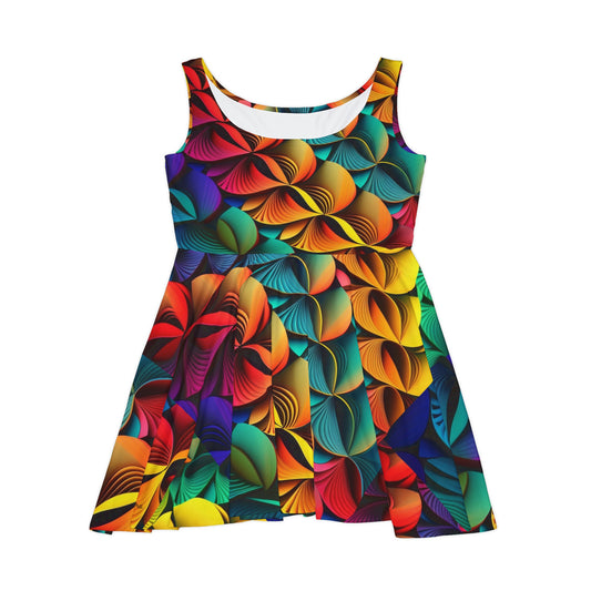 Rainbow Pattern Women's Skater Dress