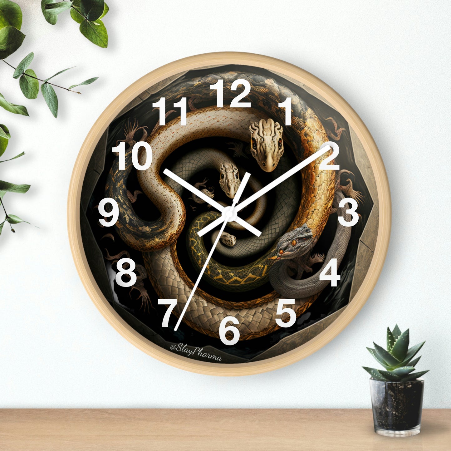 Snakes on a Wall Clock w/ numbers