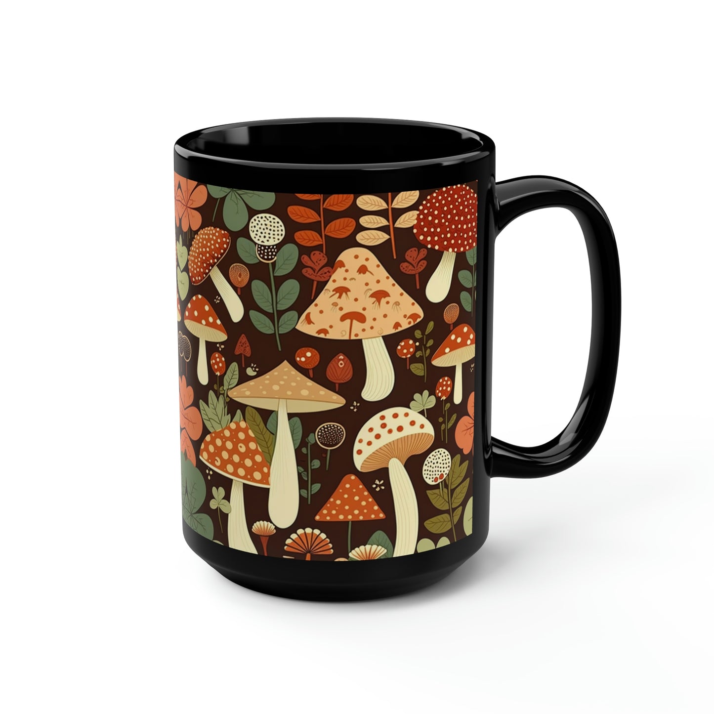 Mushroom Pattern Mug #2, 15oz