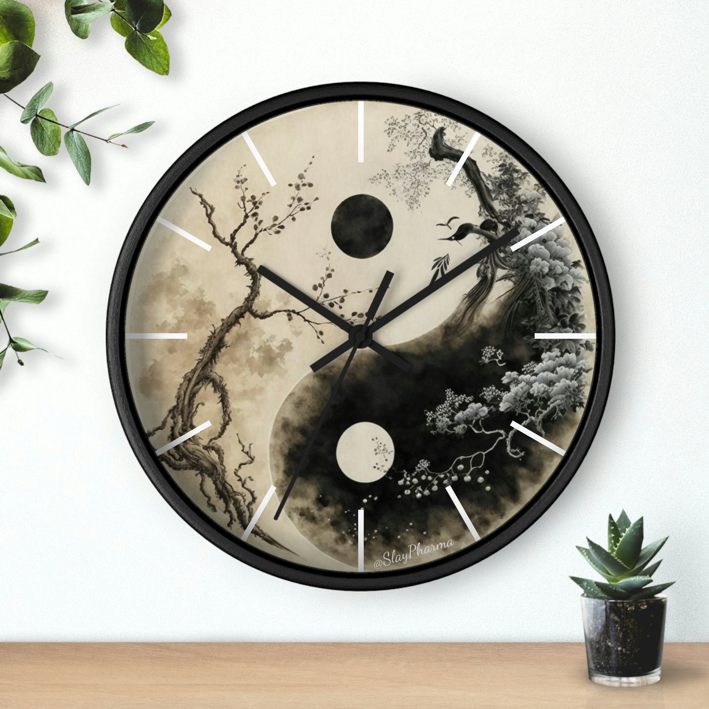 Duality Wall Clock #1 w/ lines