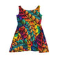 Rainbow Pattern Women's Skater Dress