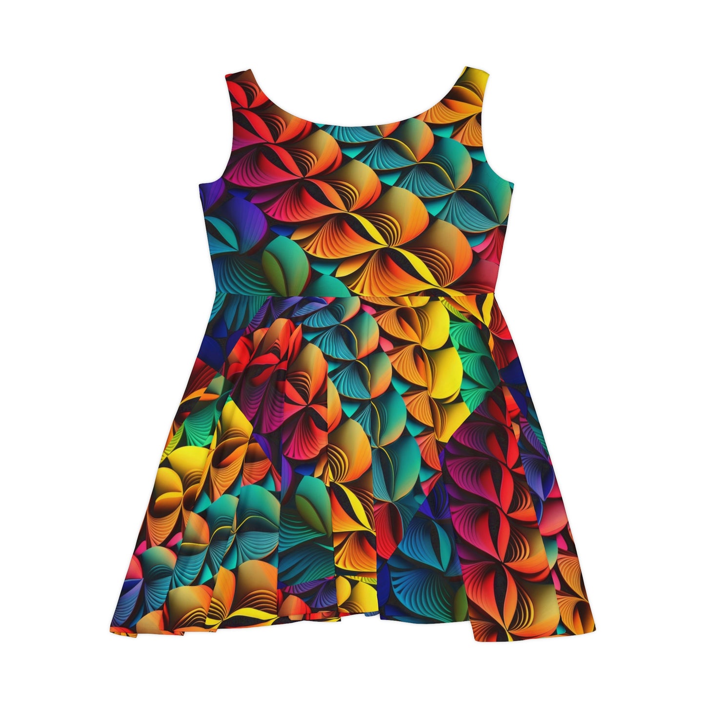 Rainbow Pattern Women's Skater Dress