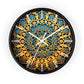 Muqarnas pattern Wall Clock w/ lines