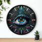 All Seeing Eye Wall Clock #1w/ lines