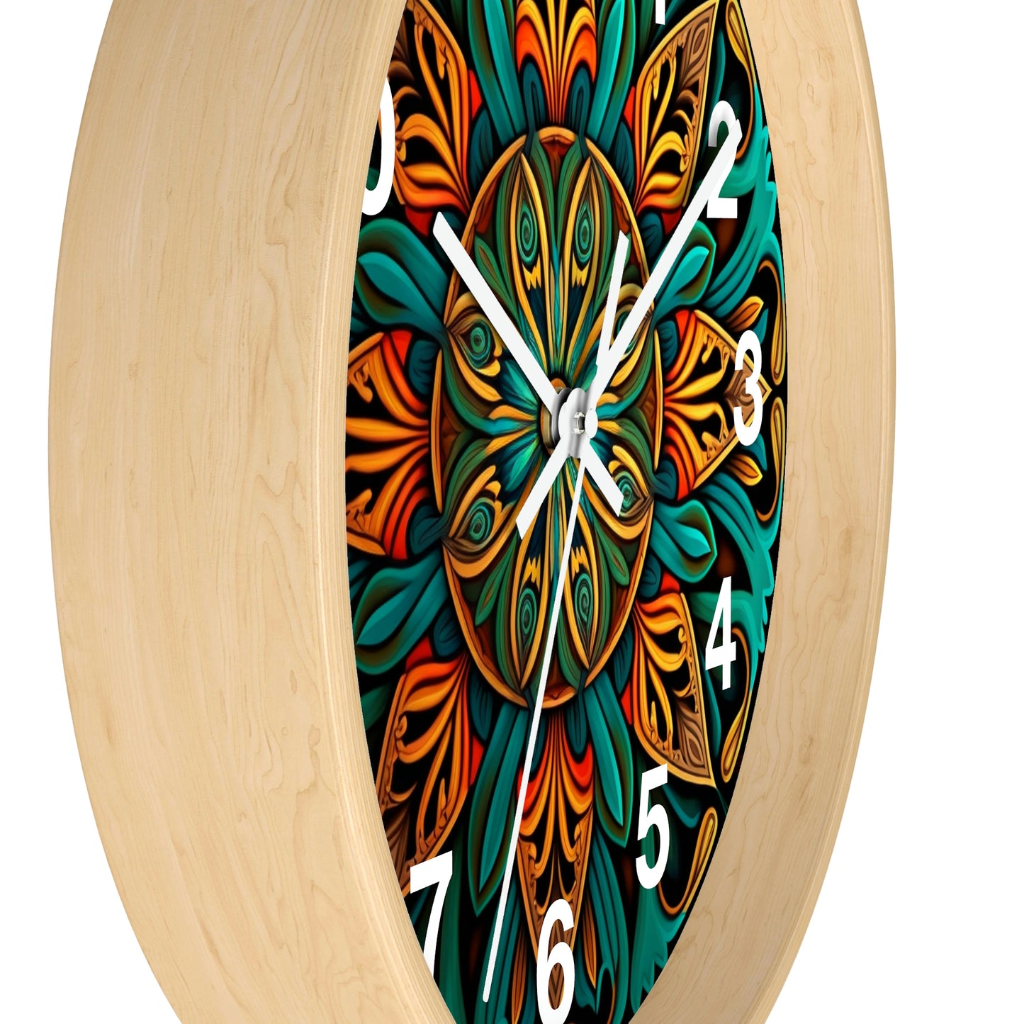 Mandala Wall Clock w/ numbers