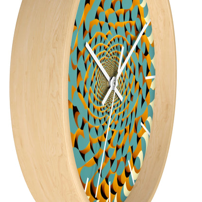 Optical Illusion Wall Clock w/ lines