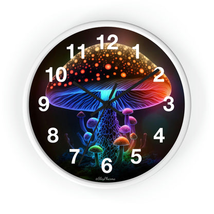 Glowing Mushroom Wall Clock w/ numbers