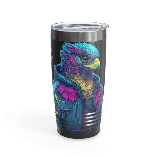 "Falcon Actual" Blue Falcon Ringneck Tumbler, 20oz