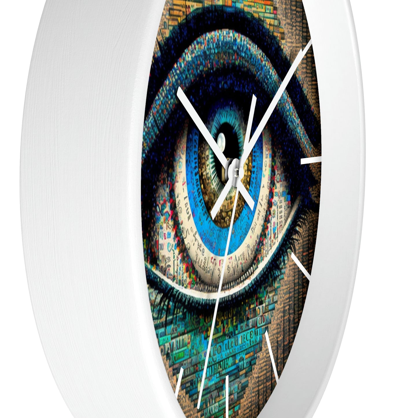 All Seeing Eye Wall Clock #3 w/ lines