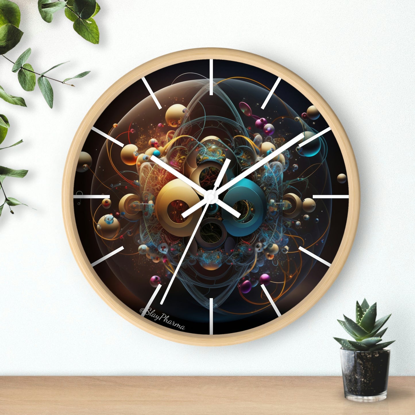 Atomic Wall Clock #4 w/ lines