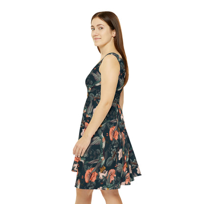 Floral Pattern Women's Skater Dress #21