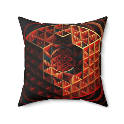 Geometric Fractal Pattern Pillow