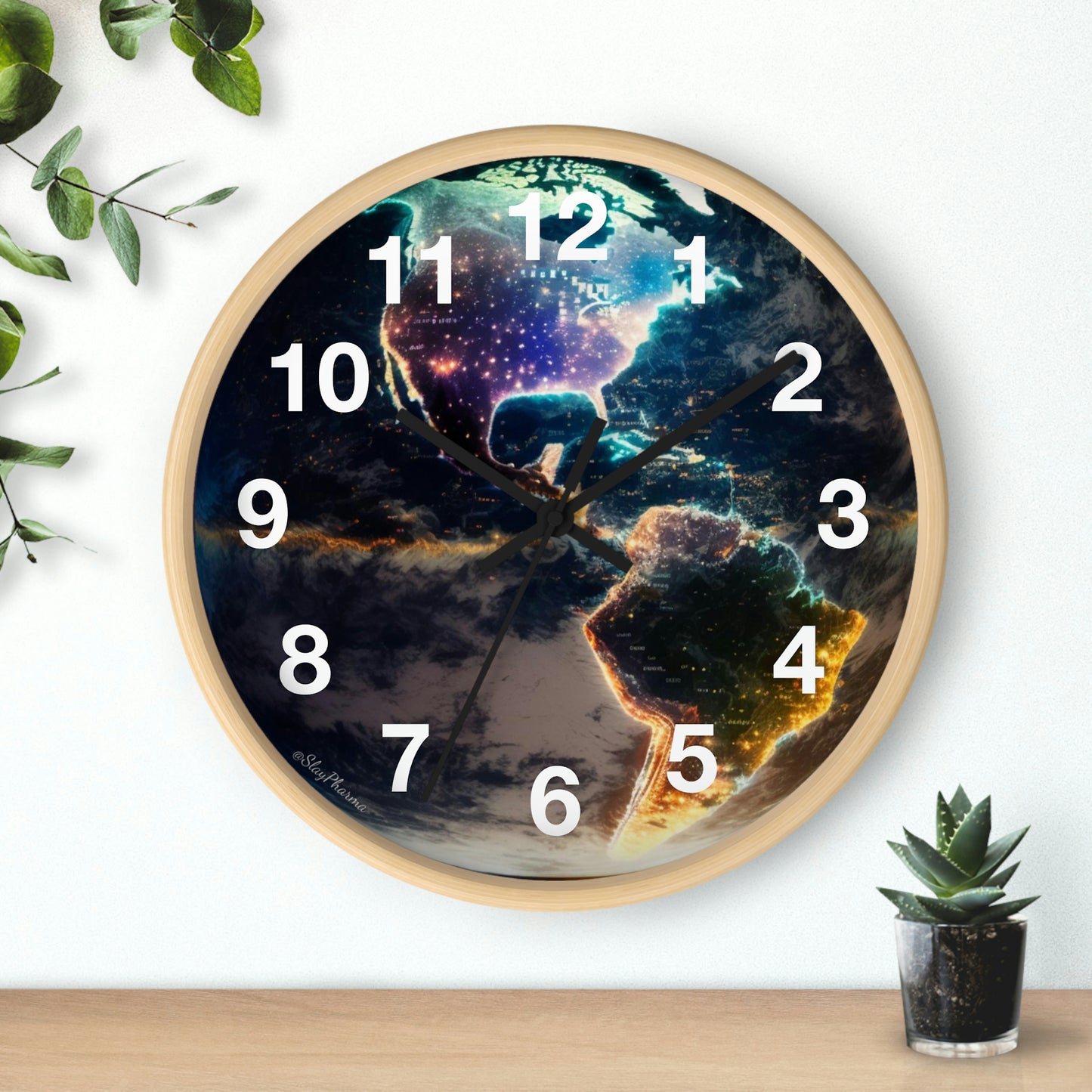 Late Night Glow Wall Clock w/ numbers