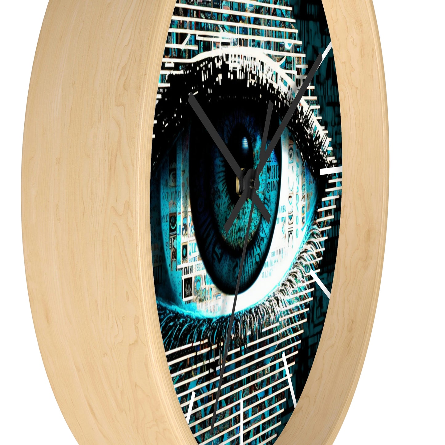 All Seeing Eye Wall Clock #2 w/ lines