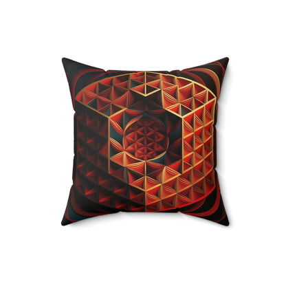 Geometric Fractal Pattern Pillow