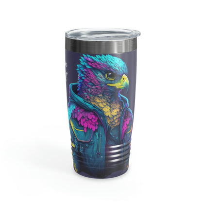 "Falcon Actual" Blue Falcon Ringneck Tumbler, 20oz
