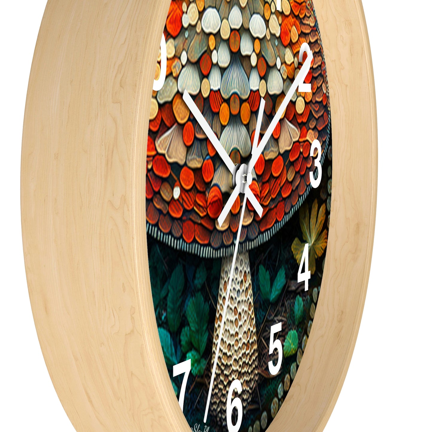 Once Upon a Mushroom Wall Clock w/ numbers