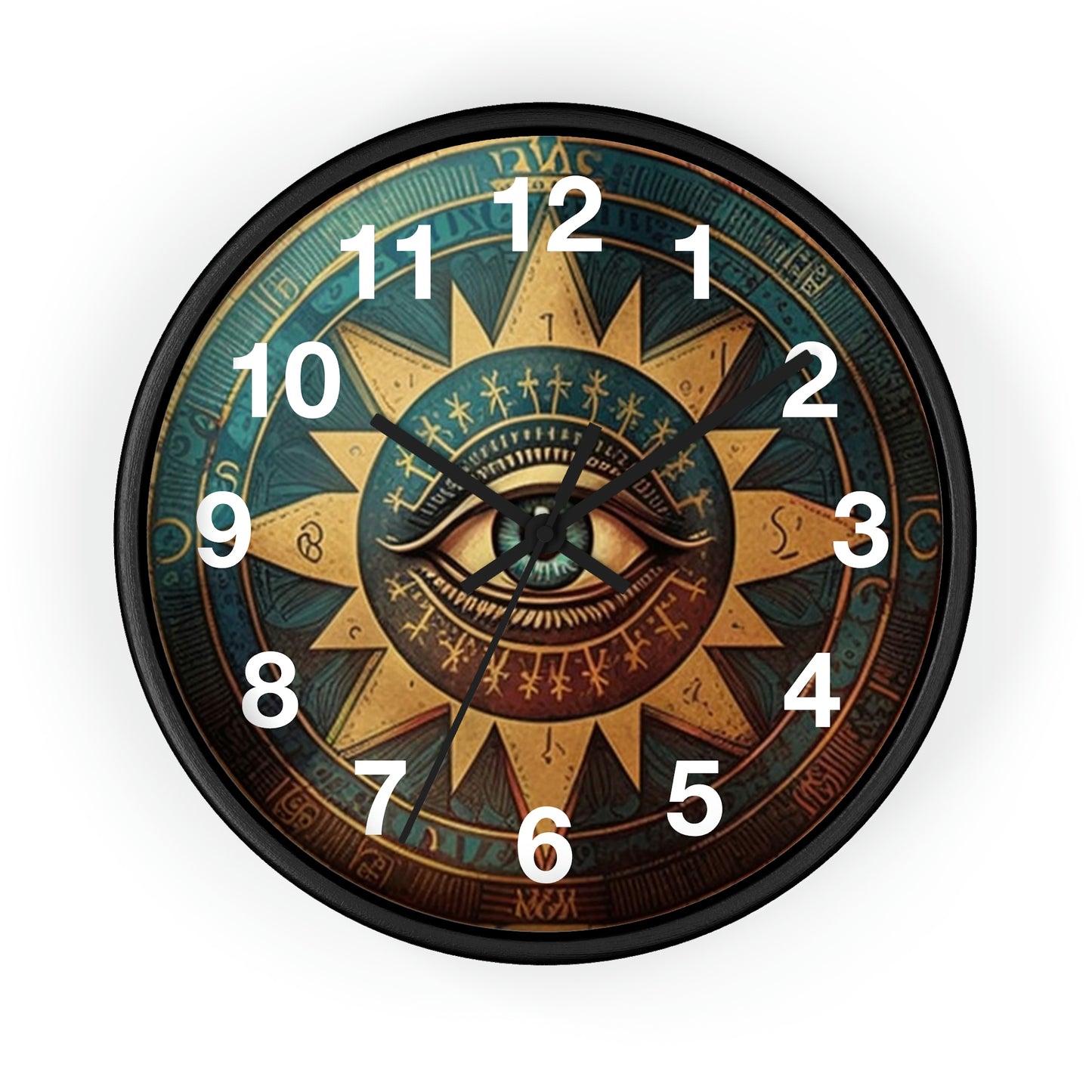 All Seeing Eye Masonic Wall Clock w/ numbers