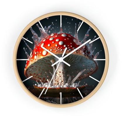 Amanita Dreams Wall Clock #3 w/ lines