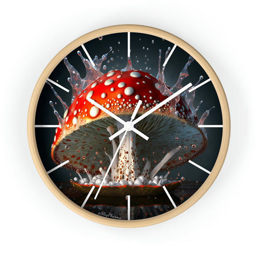 Amanita Dreams Wall Clock #3 w/ lines