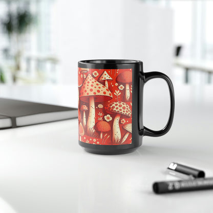 Mushroom Pattern Mug #9, 15oz