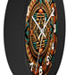 Native American pattern Wall Clock #2 w/ numbers