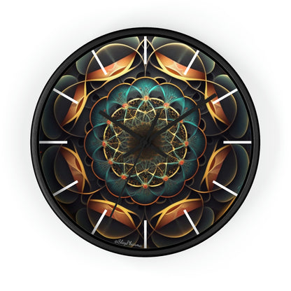 Geometric Congruence Masonic Wall Clock w/ lines