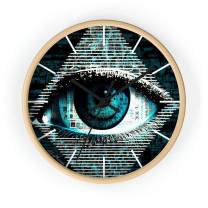 All Seeing Eye Wall Clock #2 w/ lines
