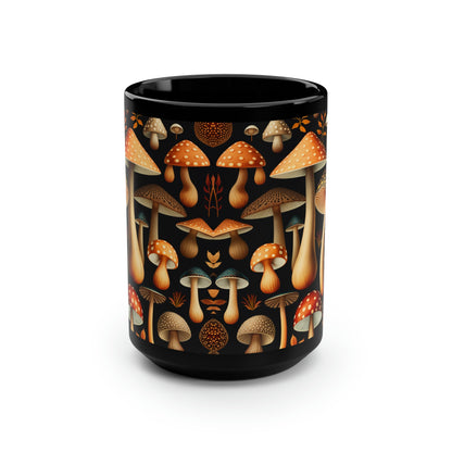 Mushroom Pattern Mug #1, 15oz