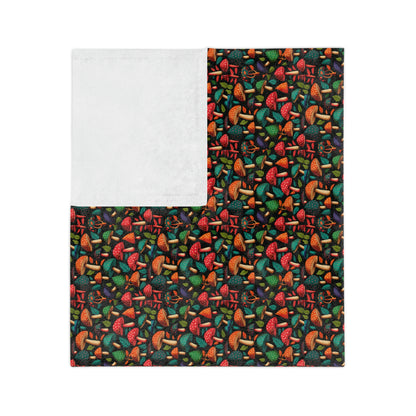 Mushroom Velveteen Minky Blanket #2