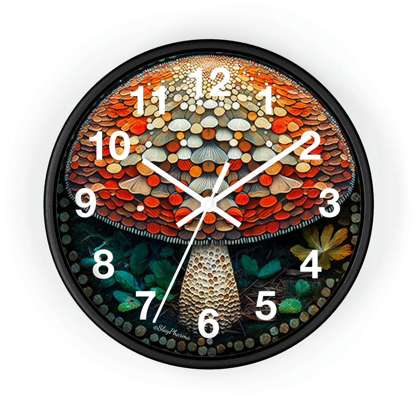 Once Upon a Mushroom Wall Clock w/ numbers